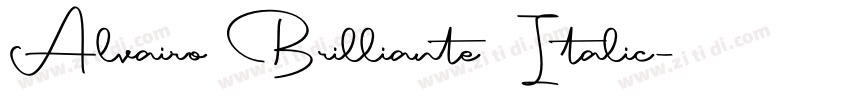 Alvairo Brilliante Italic字体转换